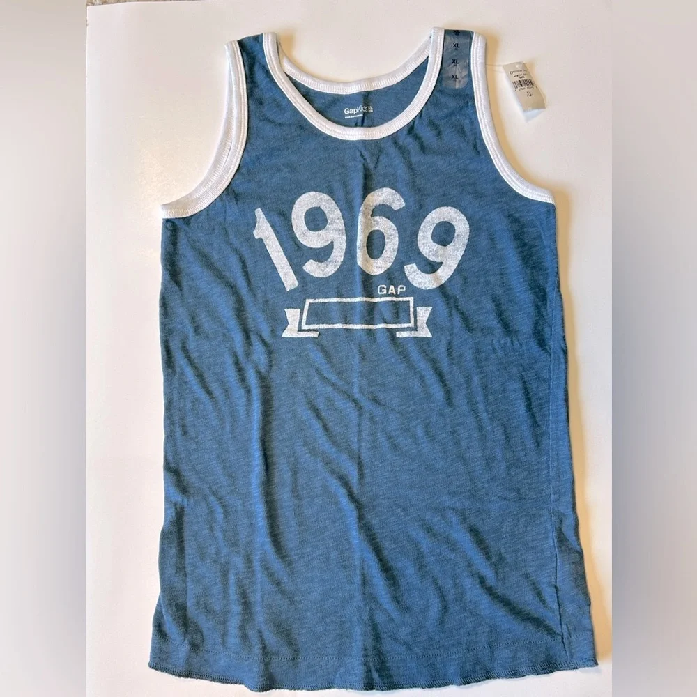 Boys size XL 12 GAP kids comfy oversized tank top athletic look NWT